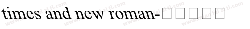 times and new roman字体转换